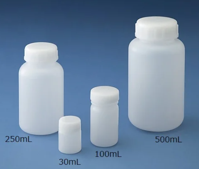 10-2801-55 Chai đựng dung dịch, hóa chất loại tiêu chuẩn, miệng tròn rộng (tự nhiên), 20mL, 1 chai, 1028-01