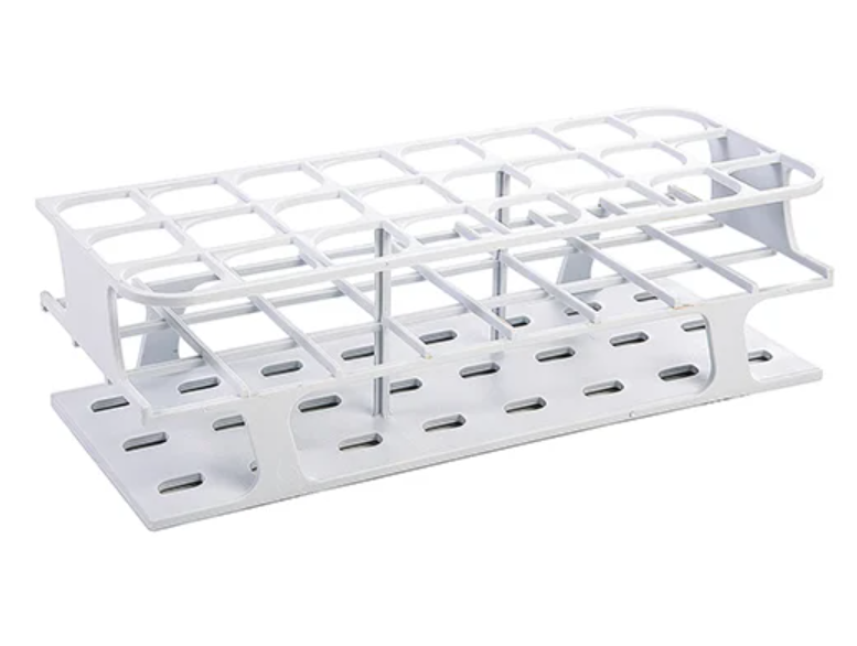 3-6029-13 Integral molded test tube rack (24 holes) White 30φmm HS27515A