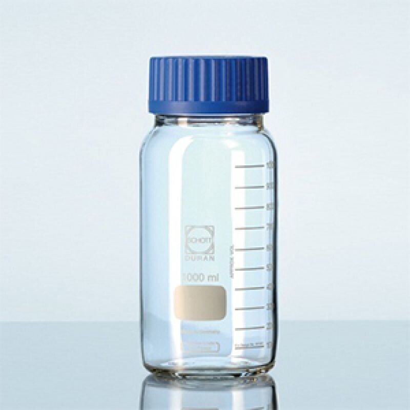 Glass bottles for chemicals and laboratory solutions
